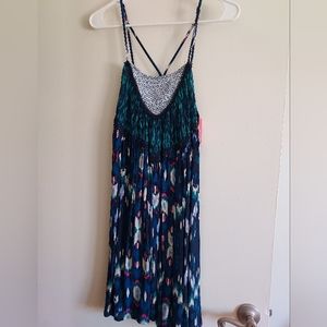 NWT womens xhiliration summer flowy dress adorable back perfect for dancing